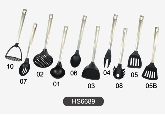 Conjunto de utensílios de cozinha Ferramentas de nylon Conjunto de cozinha Itens de cozinha domésticos Acessórios de cozinha