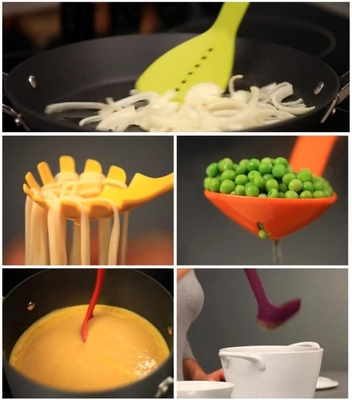 Acessórios de cozinha de silicone resistentes ao calor 210C BPA livre PA plástico