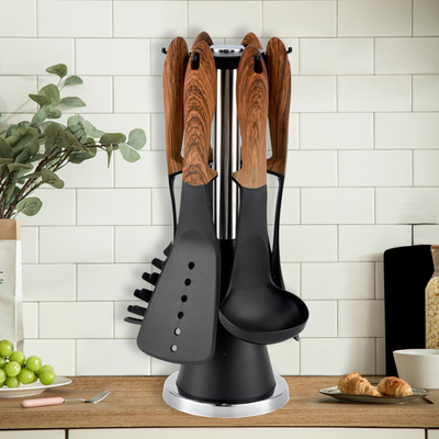 Produtos de cozinha ecológicos de qualidade alimentar utensílios antiaderentes com colheres resistentes ao calor