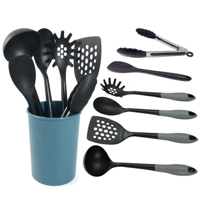 Ferramentas de cozinha de nylon PA66 antiaderente utensílios resistentes ao calor conjuntos de utensílios de cozinha de silicone