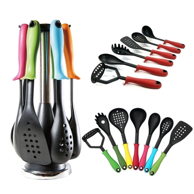 Eco-Friendly Solid Spoon Food Turner Spatula Slotted Spoon Whisk Acacia Silicon utensílios de cozinha