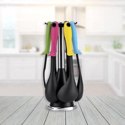 Eco-Friendly Solid Spoon Food Turner Spatula Slotted Spoon Whisk Acacia Silicon utensílios de cozinha