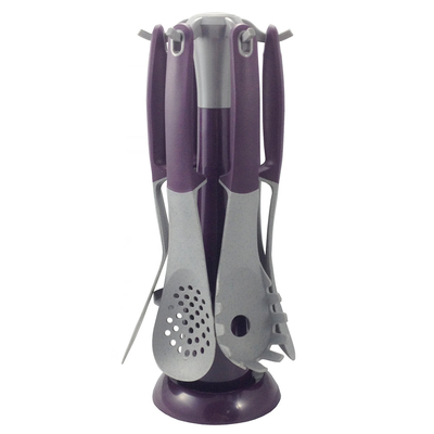 Conjunto de utensílios de cozinha não pegajoso com suporte de 7 peças e resistente ao calor até 480 ° F