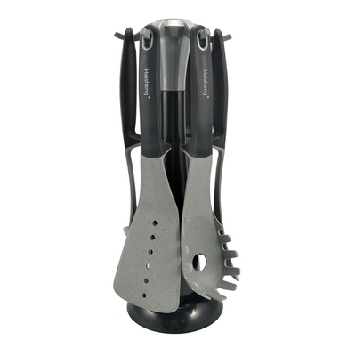 Conjunto de utensílios de cozinha não pegajoso com suporte de 7 peças e resistente ao calor até 480 ° F