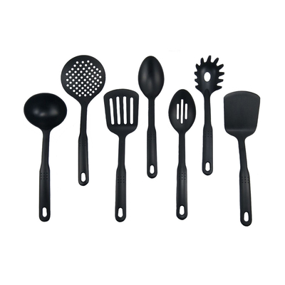 Conjunto de ferramentas de cozinha de nylon para produção de colheres de salada e ferramentas de mesa de cozinha verde