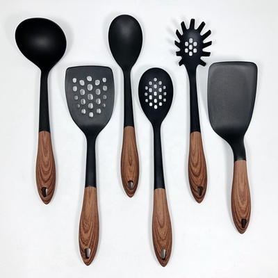 Set de utensílios de cozinha antiaderente de 6 unidades com espátula/ladel/tornador resistente ao calor