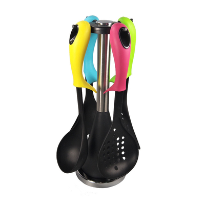 Conjunto de utensílios de cozinha de nylon compacto e sustentável para uma experiência de cozinha ecológica