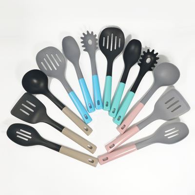 Colourful Handle Kitchen Utensil Set 7 Peças para cozinhar sustentável e ecológico