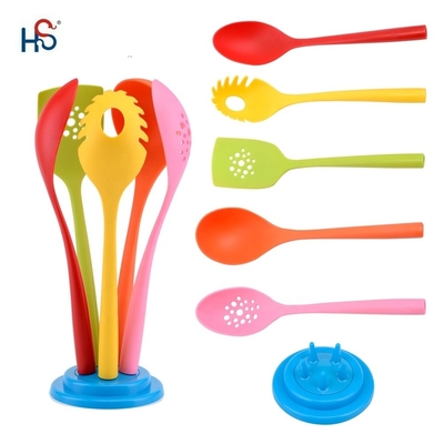 Set de utensílios de cozinha de impressão de seda utensílios de cozinha duráveis de nylon de 8 peças
