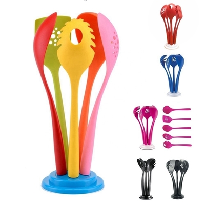 Set de utensílios de cozinha de impressão de seda utensílios de cozinha duráveis de nylon de 8 peças