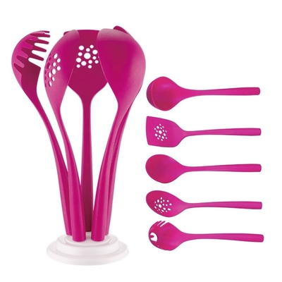 Set de utensílios de cozinha de impressão de seda utensílios de cozinha duráveis de nylon de 8 peças