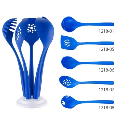 Set de utensílios de cozinha de impressão de seda utensílios de cozinha duráveis de nylon de 8 peças