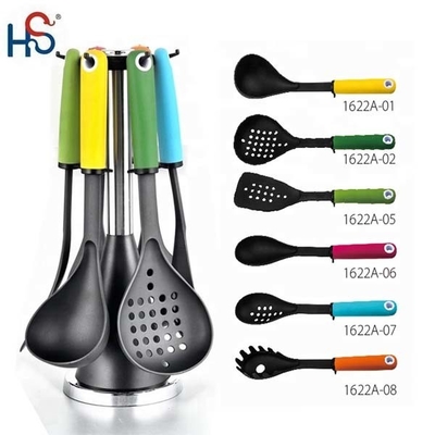 Melhore sua experiência de culinária com ferramentas de cozinha antiaderentes e alça de nylon TPR