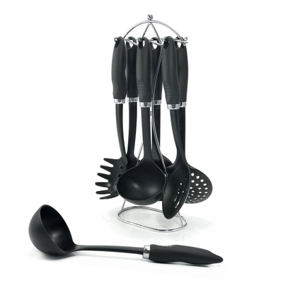 7 peças de utensílios de cozinha de nylon conjunto de utensílios de cozinha de plástico sustentável para o homem de casa