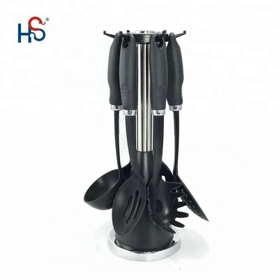 7 peças de utensílios de cozinha de nylon conjunto de utensílios de cozinha de plástico sustentável para o homem de casa