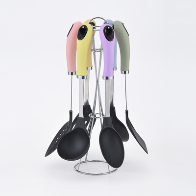 Conjunto de utensílios domésticos de cozinha com ferramentas de cozinha antiaderentes e alça de aço inoxidável