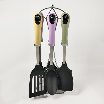 Conjunto de utensílios domésticos de cozinha com ferramentas de cozinha antiaderentes e alça de aço inoxidável