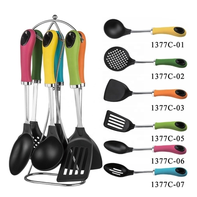 Conjunto de utensílios domésticos de cozinha com ferramentas de cozinha antiaderentes e alça de aço inoxidável