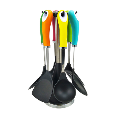 Conjunto de utensílios domésticos de cozinha com ferramentas de cozinha antiaderentes e alça de aço inoxidável