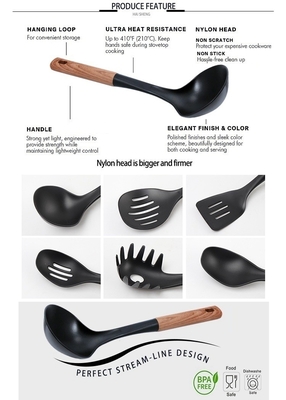 Conjunto de utensílios de cozinha sustentáveis Acessórios de cozinha Conjunto de utensílios ecológicos
