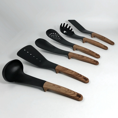 Acessórios de cozinha utensílios de cozinha não tóxicos personalizados com ferramentas de manuseio ABS preto