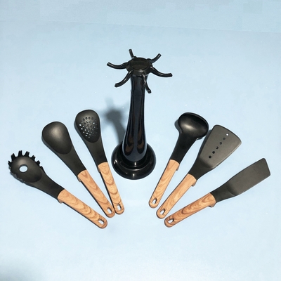 Acessórios de cozinha utensílios de cozinha não tóxicos personalizados com ferramentas de manuseio ABS preto
