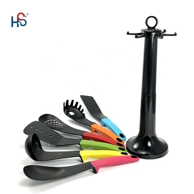 Conjunto de utensílios de cozinha de nylon de ninho compacto Conjunto de utensílios de cozinha ecológicos