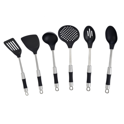 Copo de plástico Spatula Fork Ladle Tong Turner utensílios de cozinha Conjunto com logotipo personalizado