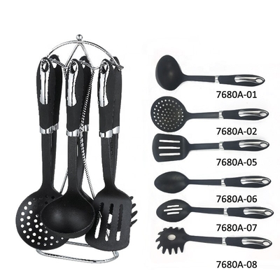 Ferramentas e aparelhos de cozinha antiaderentes de 7 peças para qualquer cor Acessórios de cozinha domésticos